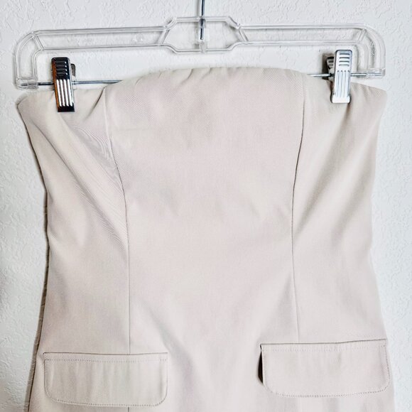 NWT Princess Polly Langdon Strapless Mini Dress sz 2 Beige Lined - Picture 4 of 10